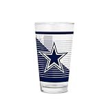 Rico Industries NFL Football Dallas Cowboys Standard 16 oz Pint Glasses with Digitally Printed Logo, Classic Drinking Glass