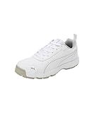 Puma mens Cricket Classicat Cricket Shoe, White-Silver, 10 UK
