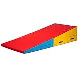 PRISP Folding Incline Gym Mat - Extra Long 71 x 30 x 14 in Wedge Gymnastics Tumbling Mat for Kids