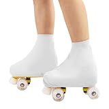 TUYUU Skate Covers,Skating Boot Covers,Skating Shoe Protective Cover for Kids Youth Adults Men Women Boys Girls,Skate Cover for Figure Skating Ice Skating Roller Skates.Skate Accessories. (White, L)