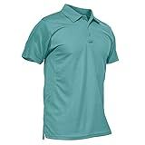 MAGCOMSEN Mens Polo T Shirts Short Sleeve Collared Work Shirt Dry Fit Tennis Top Moisture Wicking Shirt Grey Green XL