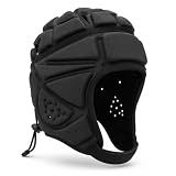 2 Pack Rugby Headguards for Youth Adults, Adjustable Soft Helmet, Breathable and Comfortable Head Protector, Protective Special Needs Helmet for 7v7,Flag Football,Soccer,Hockey,Skateboard