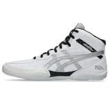 ASICS Men's Matflex 8 Wrestling Shoes, 10.5, White/Pure Silver