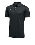 Nike Mens Dri-FIT Short Sleeve Polo Shirt (Large, Black)