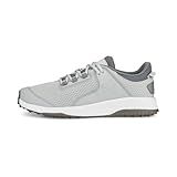 Puma Golf Men's Fusion Grip Golf Shoe, Flat Light Gray- Silver-Quiet Shade, 10.5