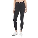 Danskin Women's Crossover Waist 7/8 Legging, Black Salt, X-Large