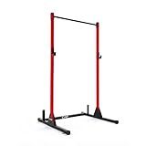 CAP Barbell Power Rack with Pull Up Bar & Attachments - Squat Rack & Strength Training Power Cage for Home Gym - Red
