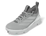Adidas Men's Adizero Impact 2.0 Baseball, Team Light Grey/White/Silver Metallic, 11