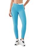 K-Swiss CICLO Fiber Leggings for Women Cross Waist - No See Through Soft Stretchy Yoga Workout Pants Gym Athletic Casual, Blue MISC, XS