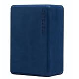 Manduka Recycled High Density EVA Foam Yoga Block – Contoured Edges for Comfort, Firm Stability for Balance and Support in Any Yoga Pose, Midnight, 9''L x 6''H x 4''D