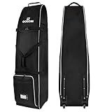 Goloni Golf Travel Bag with Wheels for Airlines, Heavy Duty Golf Club Travel Case, Water Resistant Golf Bag Cover for Air Travel, Portable Foldable Golf Luggage for Men Women