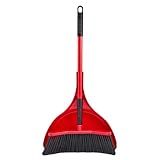 Da Vinci Curved Angle Broom & Dustpan Combo Pack - Heavy Duty Wide Broom for Indoor/Outdoor Sweeping, Steel Telescopic Handle, Durable PVC Bristles, Ideal for Pet Hair, Dust, Kitchen & Rough Surfaces