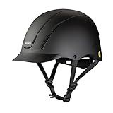 Troxel Spirit with MIPS Technology Full Coverage Horse Riding Helmet, Horseback Riding Gear for Equestrians, Medium (7-7-3/8), Black Duratec