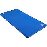 We Sell Mats 4 Inch Thick Bifolding Gymnastics Crash Landing Mat Pad, Safety for Tumbling, Back Handspring Training and Cheerleading, 4 ft x 8 ft, Blue