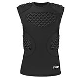 TUOY Adult Rib Chest Protector, New Version - Padded 5 Pads Baseball Football Lacrosse Rib Heart Sternum Guard