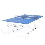 JOOLA Indoor 15mm Ping Pong Table with Quick Clamp Ping Pong Net Set - Single Player Playback Mode - Regulation Size Table Tennis Table - Compact Storage Ping Pong Table