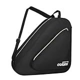 Goloni Skate Bag for Ice Skates, Inline Skates, Roller & Quad Skates, Water-Resistant Durable Skate Bag with Adjustable Strap, Unisex Skating Gear Bag for Adults,Black