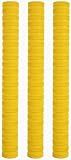Skyhi Premium Chevron Pack of 3 Cricket bat grip- Grips For Cricket Bats | Excellent Shock Absorption Rubber Cricket Bat Grips (Chevron Ring Yellow)