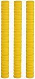 Skyhi Premium Chevron Pack of 3 Cricket bat grip- Grips For Cricket Bats | Excellent Shock Absorption Rubber Cricket Bat Grips (Chevron Ring Yellow)