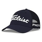 Titleist Men's Standard Tour Performance Mesh Golf Hat, Navy/White