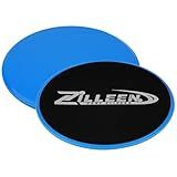 ZILLEEN Exercise Sliders for Working Out Blue Fitness Discs for Pilates Women Men, 2 Pack