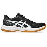ASICS Women's Upcourt 6 Volleyball Shoes, 8.5, Black/White