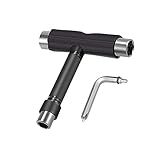 Skate Tool All-in-One, Skateboard Tool Roller Skate Tool T Tool for Skateboard, Muti-Function Portable Skateboard Longboard Accessory with T-Type Allen Key and L-Type Phillips Head Wrench Screwdriver