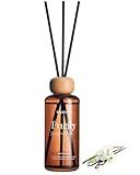 M&SENSE Sandalwood Vanilla Reed Diffuser: Upgraded Formula 6.3fl oz Non-Toxic Aroma Set with Sticks, Long-Lasting Natural Essential Oil Gifts for Home, Bedroom, Shelf Decor & Small Spaces