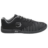 BSI Men’s 810 Sport Glide Shoes - Lightweight Shoes with Cushioned Support for Men, Black & Charcoal, Size 15