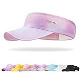 Trodalo Kids Sun Visor Hats for Girls Boys, Lightweight Cooling Stretchy Visor, Packable Sports Hat for Running, Tennis, Golf Pink