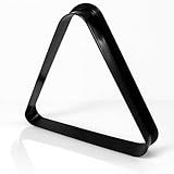 DREAMCO SUPPLIES Black Plastic Billiard Pool Ball Triangle Rack, Fits 2-1/4 Inch Balls, 8-Ball