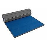 FlooringInc's Rollout Carpet Top Cheer Mat, Perfect as a Gymnastics Mat, Tumbling Mat or Portable Cheerleading Gym Mats for Home Workouts and Practice, Blue, 3' x 6' x 1 3/8"