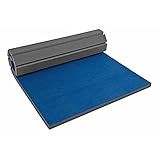 FlooringInc's Rollout Carpet Top Cheer Mat, Perfect as a Gymnastics Mat, Tumbling Mat or Portable Cheerleading Gym Mats for Home Workouts and Practice, Blue, 3' x 6' x 1 3/8"