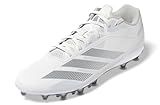 adidas Men's Adizero Electric.2 American Football, White/Silver Metallic/White, 9