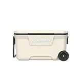 Coleman Classic Series Insulated Portable Cooler, Leak-Resistant Outdoor Hard Cooler Keeps Ice up to 5 Days, 100 Quart, Desert Sand