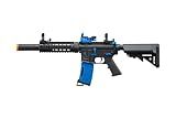 Lancer Tactical Gen 2 M4 SD Blue Carbine Combo Airsoft AEG Rifle with Red Dot Sight (9.6v Nimh Battery, Charger, 1000 Rounds 0.20g BBS Included)