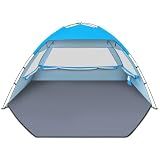 Gorich Beach Tent Sun Shelter for 3/4/6/8/10 Person with UPF 50＋ UV Protection, Lightweight & Easy Setup Beach Shade Canopy, Portable Beach Shade Tent Beach Cabana