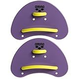 Arena Unisex Adult Elite Finger Swimming Paddle for Men and Women Pool Exercise Equipment for Swimming and Technique Training, Plum Purple/Arctic Lime, Small