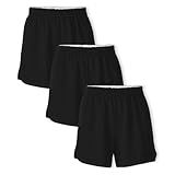 Soffe Girls' Authentic Cheer Shorts, 2.75" Inseam, Black, X-Large (3-Pack)