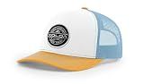 Koloa Surf Richardson 112 Classic Six Panel Thruster Patch Logo Cap-OS-White/Columbia Blue/Yellow