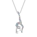 SUMFAN Gymnastics Gifts for Girls Women,Gymnastics Necklace Jewelry Sport Gymnastic for Girls Birthday Christmas Gift (Gymnastic Necklace)