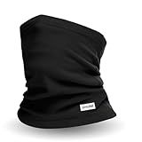 ZMUBB Winter Fleece Neck Warmer, Windproof Face Mask Cover, Cold Weather Gaiter Scarf for Men and Women (black)