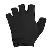 PEARL IZUMI Men's Fingerless Quest Cycling Gel Gloves, Durable Gel Padding & Lightweight with Reflective Fabric, Black, Large