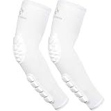 2PCS Padded Arm Elbow Forearm Sleeves Compression Protective Support | Youth Adult Compression leg sleeve for Football Basketball Volleyball Soccer