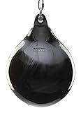 Aqua Training 190 lb. Punching Bag, 21" Water Filled Teardrop Shape for Boxers of All Skill Levels, Vinyl Construction, Ceiling Mount or Stand Compatible, UV Resistant, Haymaker Black – 2020136405