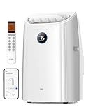 Dreo Portable Air Conditioners, 12000 BTU ASHRAE (8000 BTU DOE) Smart AC Unit for Room with Drainage-free Cooling, APP/Voice/Remote, Fan & Dehumidifier, Quiet Standing AC for Bedroom, AC515S New