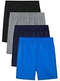 Resinta 4 Pack Toddler Boy Shorts Elastic Waist Boys Athletic Basketball Soccer Shorts Summer Pull-On Comfort for Playwear