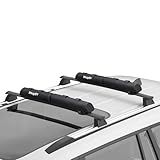 BougeRV Soft Roof Rack Pads, 31.5" Surfboard Car Rack for SUP Kayak Ladder Luggage Carrier, Universal for Different Shapes of Cross Bars, Water-Resistant Crossbar Pads with 2 Endless Ratchet Straps