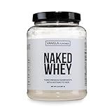 NAKED Whey Vanilla Protein Powder - Only 3 Ingredients - Grass Fed Whey Protein Powder, Vanilla Flavor, and Organic Coconut Sugar, NSF Certified, No GMO, No Soy, and Gluten Free - 24 Servings