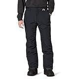 Amazon Essentials Men's Water-Resistant Insulated Snowboard Ski Snow Pant, Black, Medium
